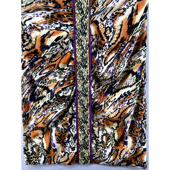 ICE Dress Womens Size 14 Brown Animal Print Multicolor Sleeveless Lined Contrast - Picture 2 of 11